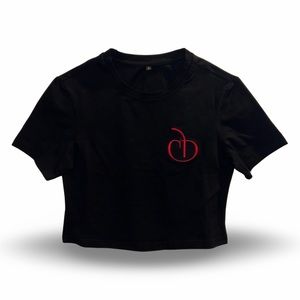 Cherry Drip Logo (Pink) Crop Top